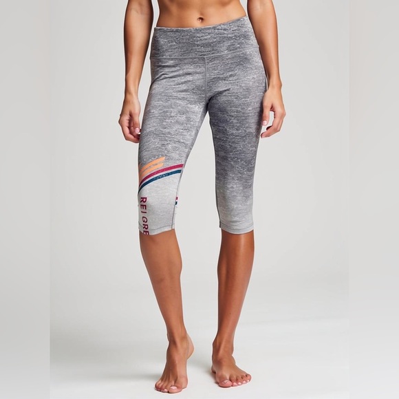 Peloton Pants - Peloton Strive High-Rise Leggings Heather Gray Color Stripe Size L